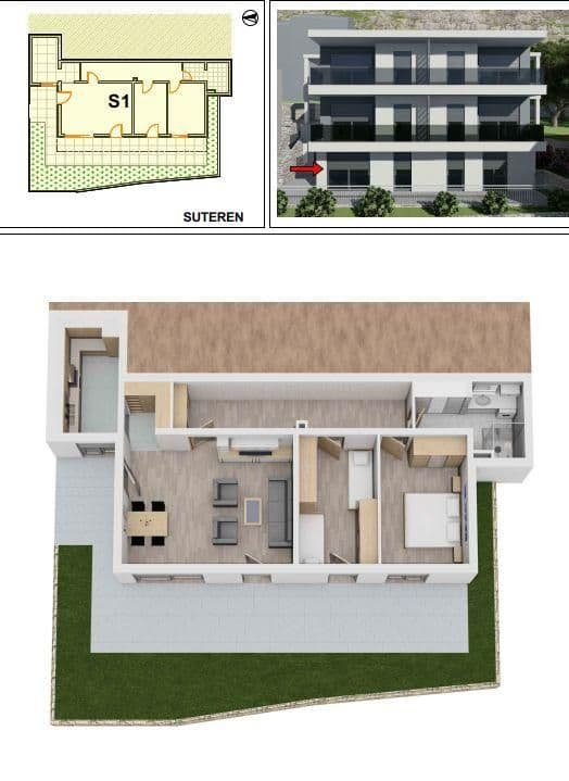 Živogošće, luksuzan stan uz plažu, pogled na more, 92 m2
