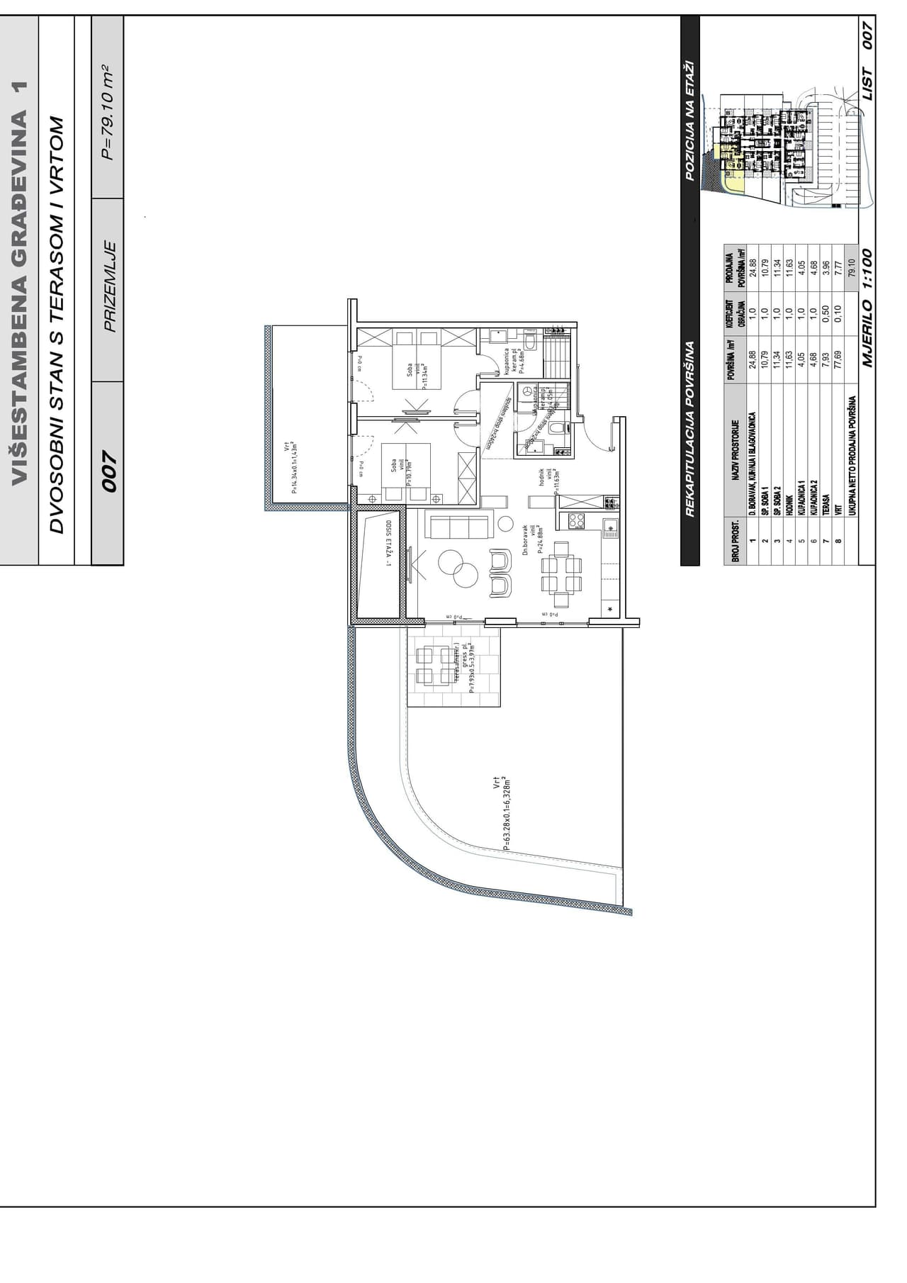 Stan u novogradnji, 79,10 m², Makarska