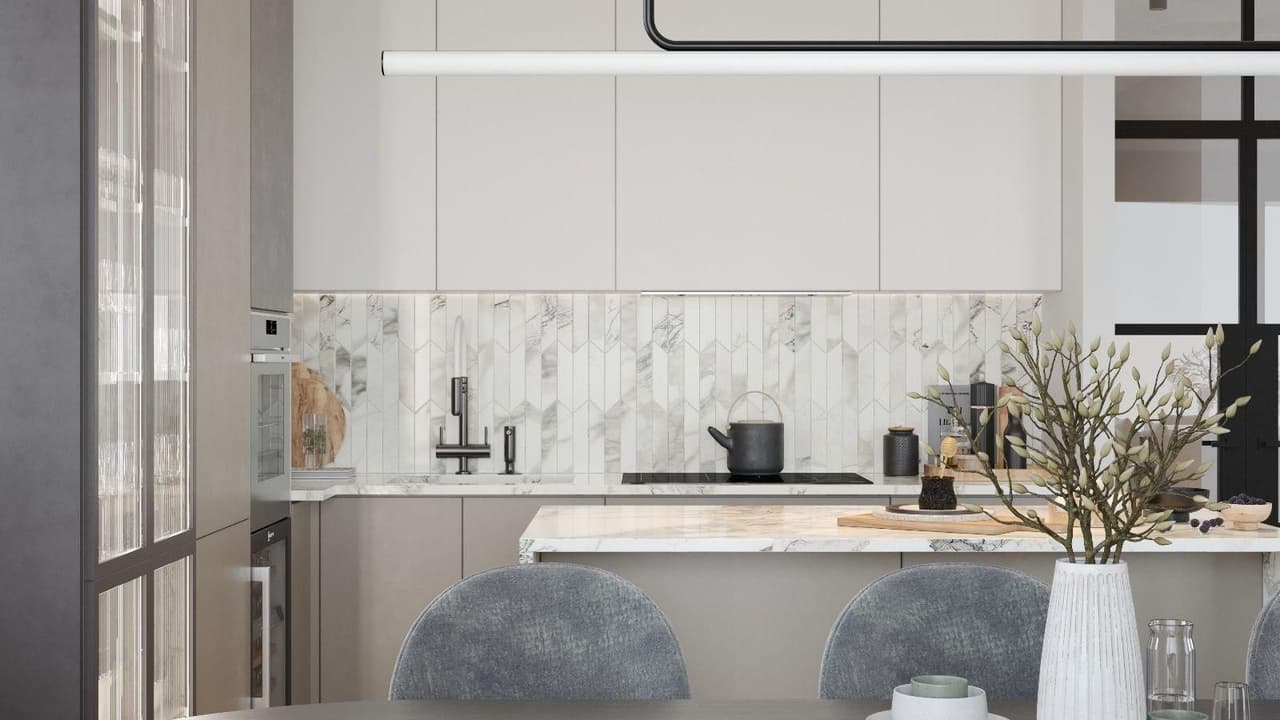 Tučepi, Penthouse im Neubau mit Panoramablick auf das Meer, 139 m2