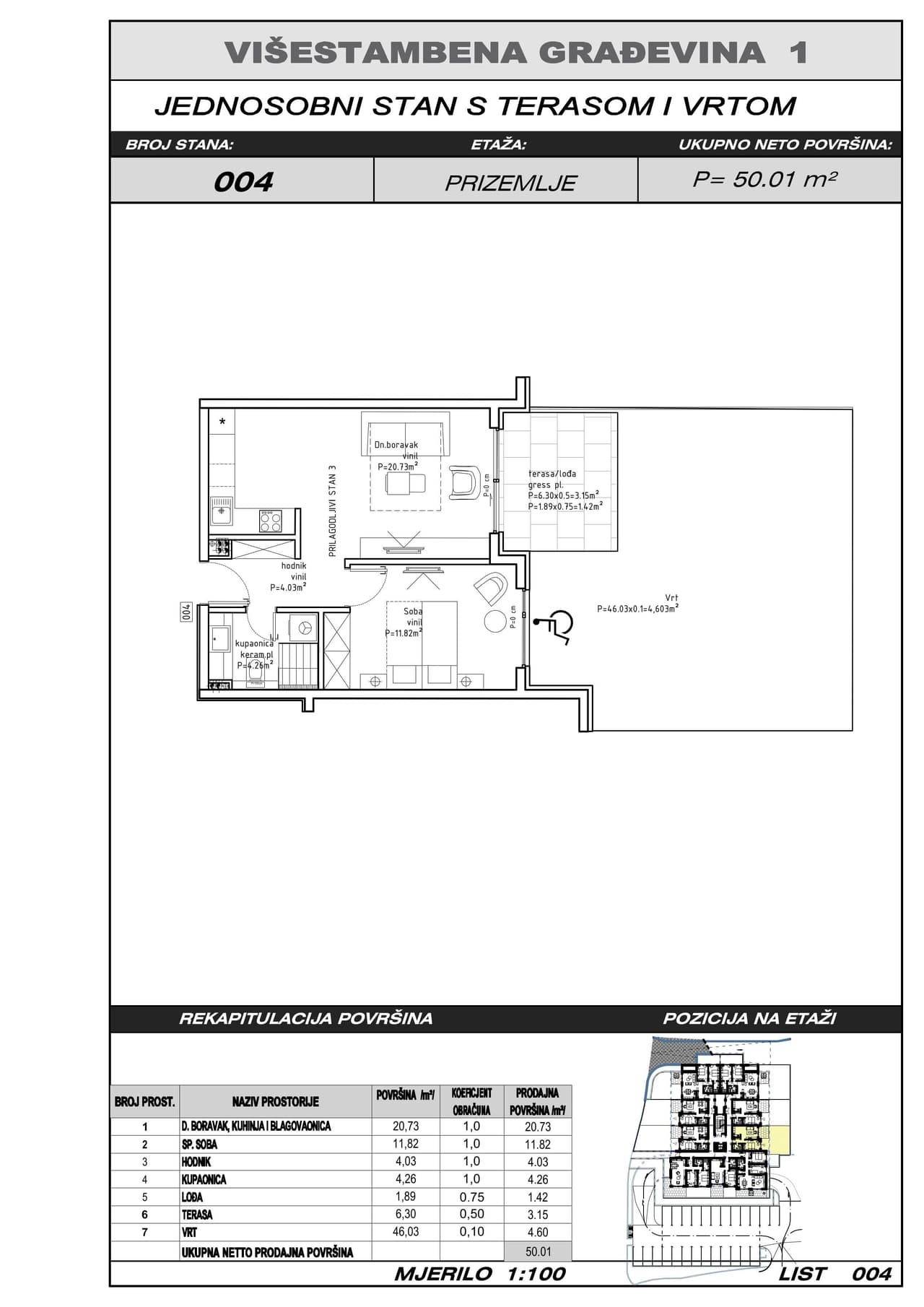 Stan u novogradnji, 50,01 m², Makarska