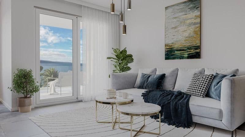 Promajna, jednosoban stan u novogradnji 50 m od mora, 56.49 m2