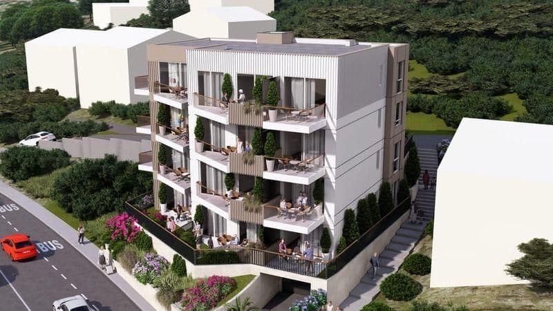 Podgora, one-bedroom apartment in new building with sea view 48 m2