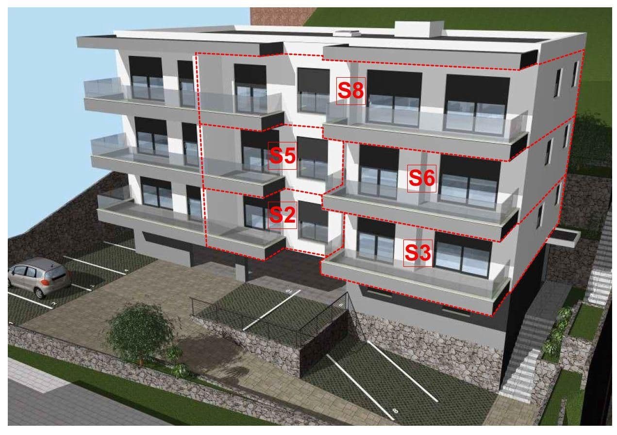Makarska, dvosoban stan iznad centra, 69.78m2